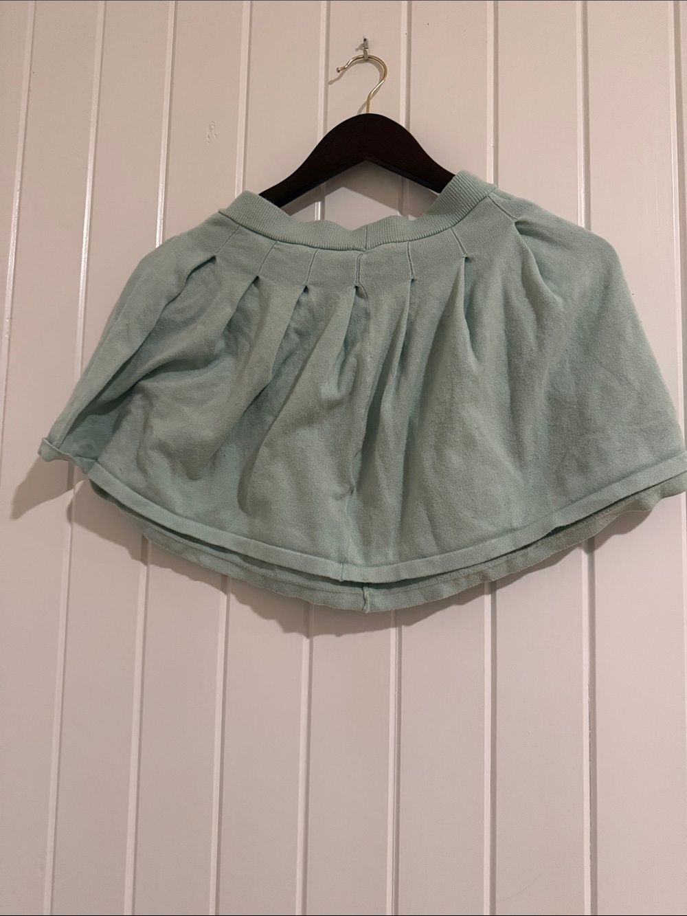 Light Mint Pleated Mini Skirt - Brand Unspecified